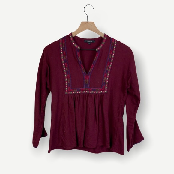 Madewell Embroidered Bohème Popover Shirt - Picture 1 of 7